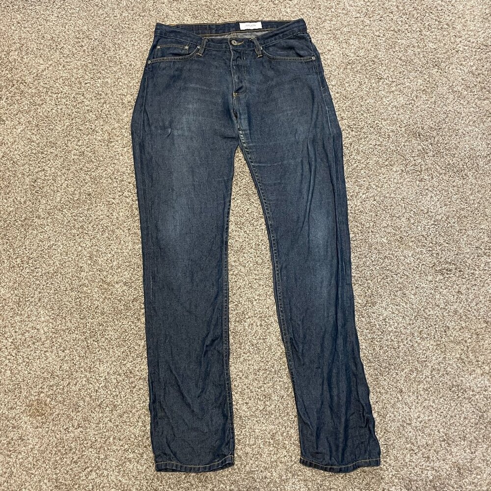 Gustin Mens 34 Slim Jeans 100% Linen Twill USA Made Needs Repair